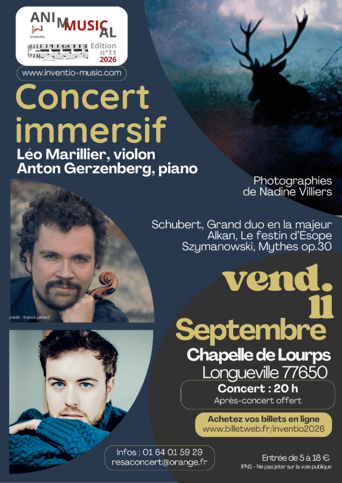 Concert immersif violon- piano - Longueville