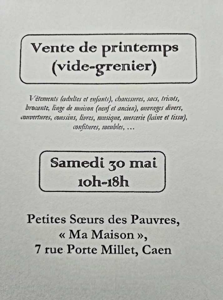 Vente de printemps/vide-grenier - Caen