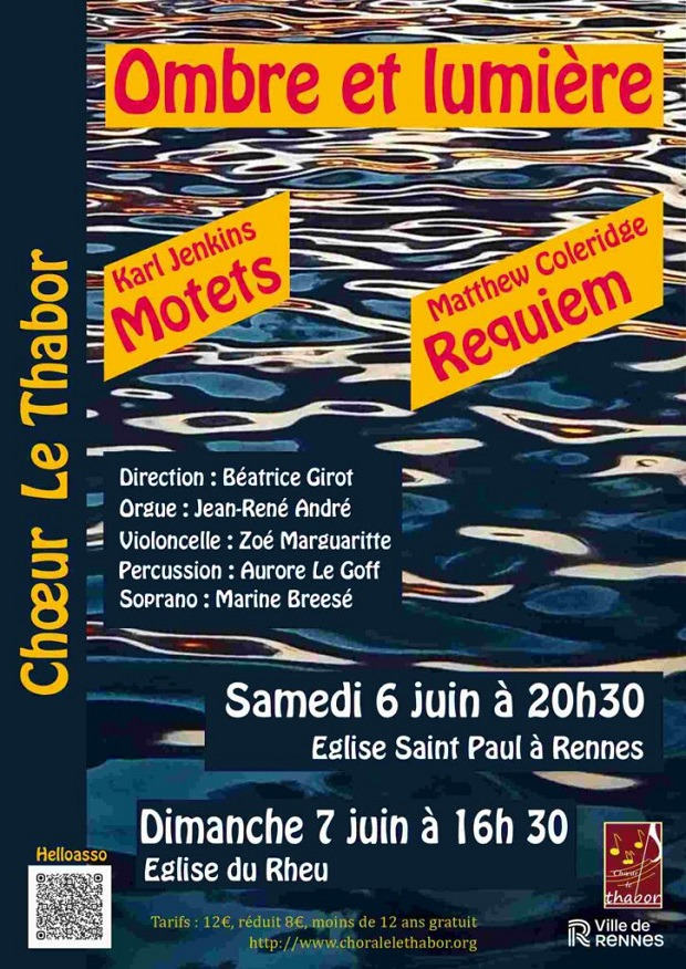 Concert &laquo; Ombre et lumi&egrave;re &raquo; Ch&oelig;ur Le Thabor - Rennes