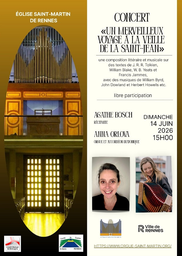 Concert &laquo;Un merveilleux voyage &agrave; la veille de la Saint-Jean&raquo; - Rennes