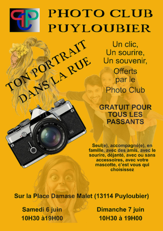 Photo club Puyloubier vous propose votre Portrait dans la Rue  - Puyloubier