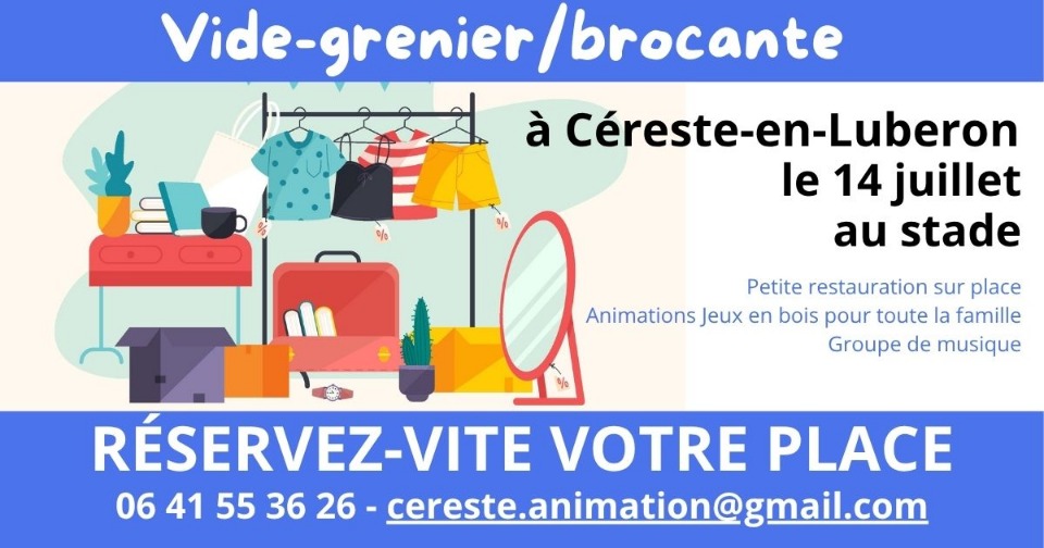 Vide grenier du 14 juillet - Céreste