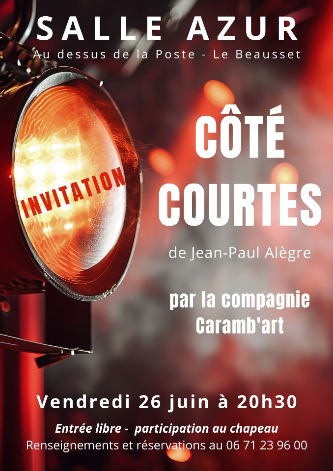 THEATRE C&ocirc;t&eacute; Courtes de Jean-Paul Al&egrave;gre - Le Beausset