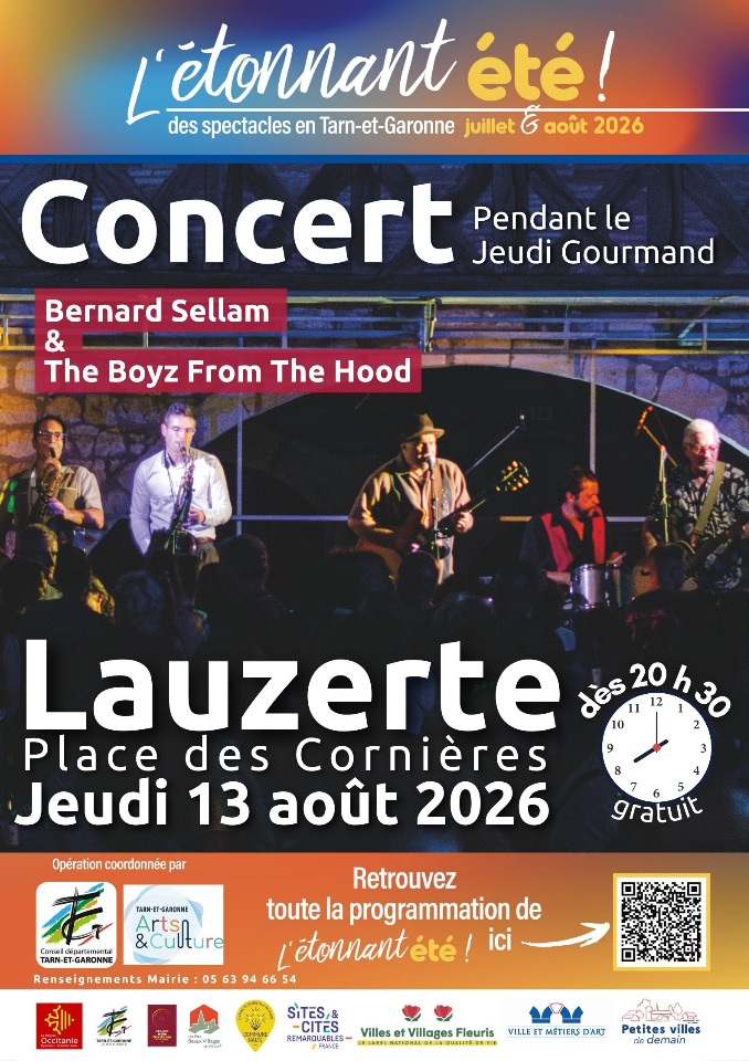 Concert - Bernard Sellam & The Boyz From The Hood - Lauzerte