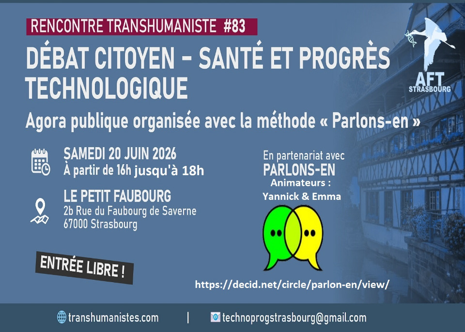 D&eacute;bat citoyen &ndash; Sant&eacute; et progr&egrave;s technologique - Strasbourg