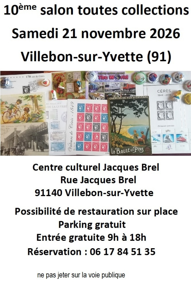  10&egrave;me Salon Toutes Collections de Villebon-sur-Yvette - Villebon-sur-Yvette