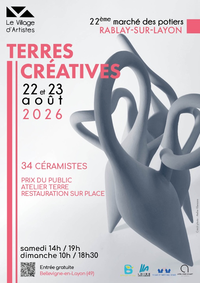 Terres Cr&eacute;atives 2026 &ndash; 22&egrave;me March&eacute; des Potiers du Village d&rsquo;Artistes - Rablay-sur-Layon