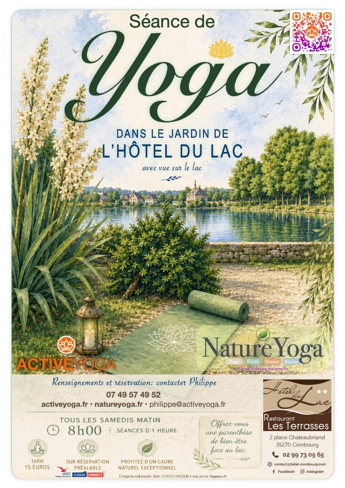 Pratiquez le yoga face au lac Tranquille - Combourg