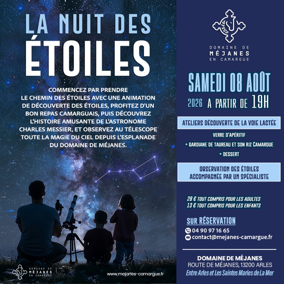 La nuit des &eacute;toiles en Camargue au Domaine de M&eacute;janes - Arles