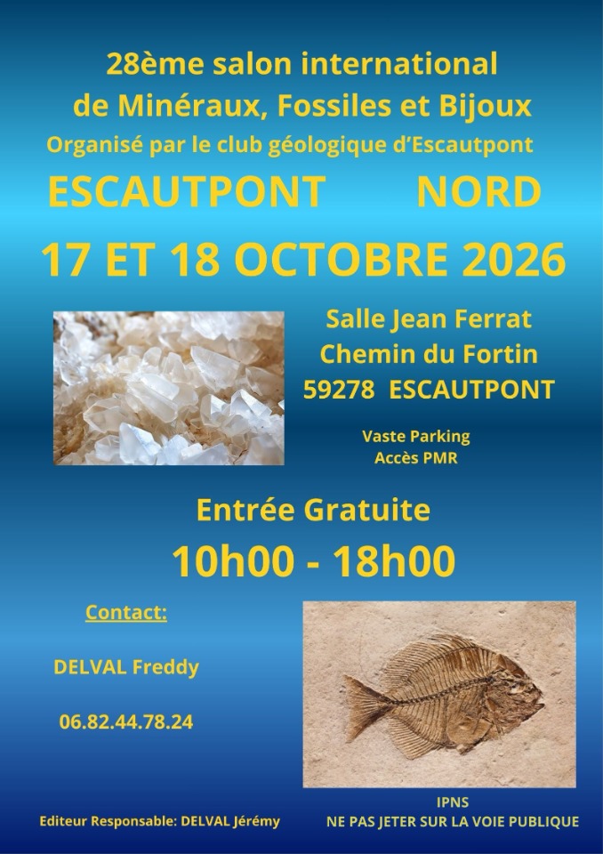 28&egrave;me Bourse min&eacute;raux et fossiles d'Escautpont - Escautpont