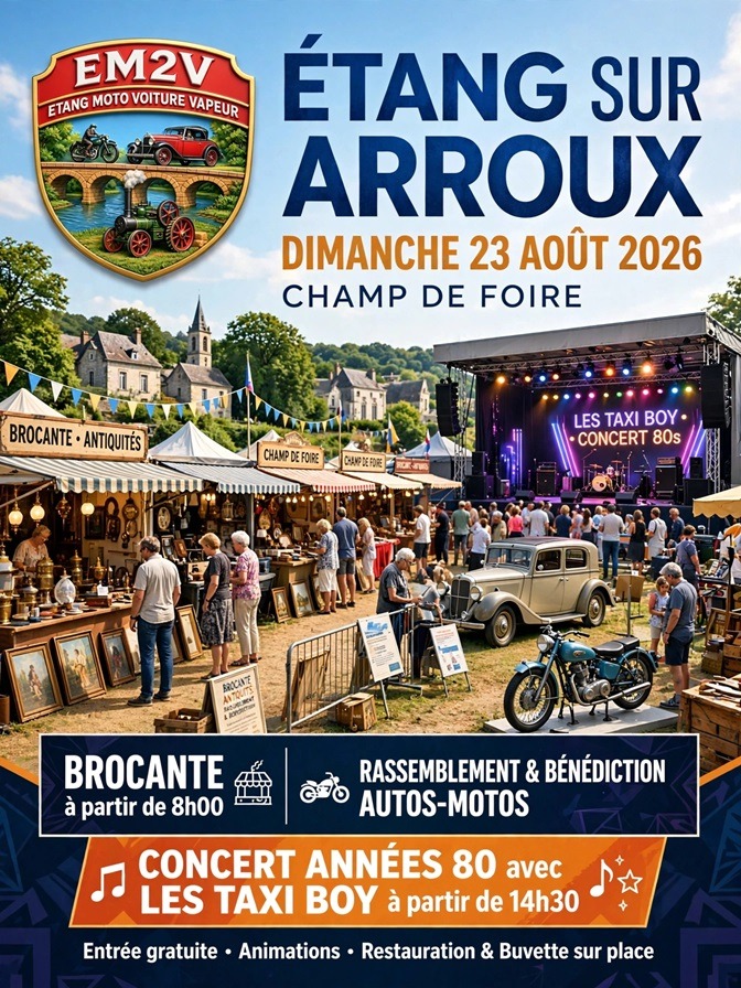 BROCANTE, VEHICULES et CONCERT - Étang-sur-Arroux