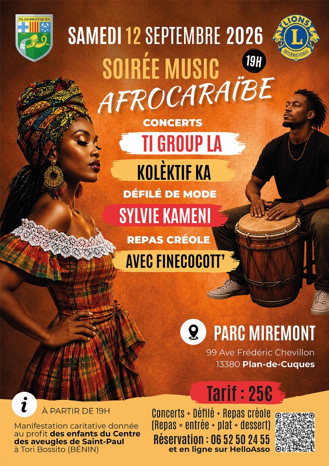 SOIR&Eacute;E MUSIC AFRO-CARA&Iuml;BE  - Plan-de-Cuques