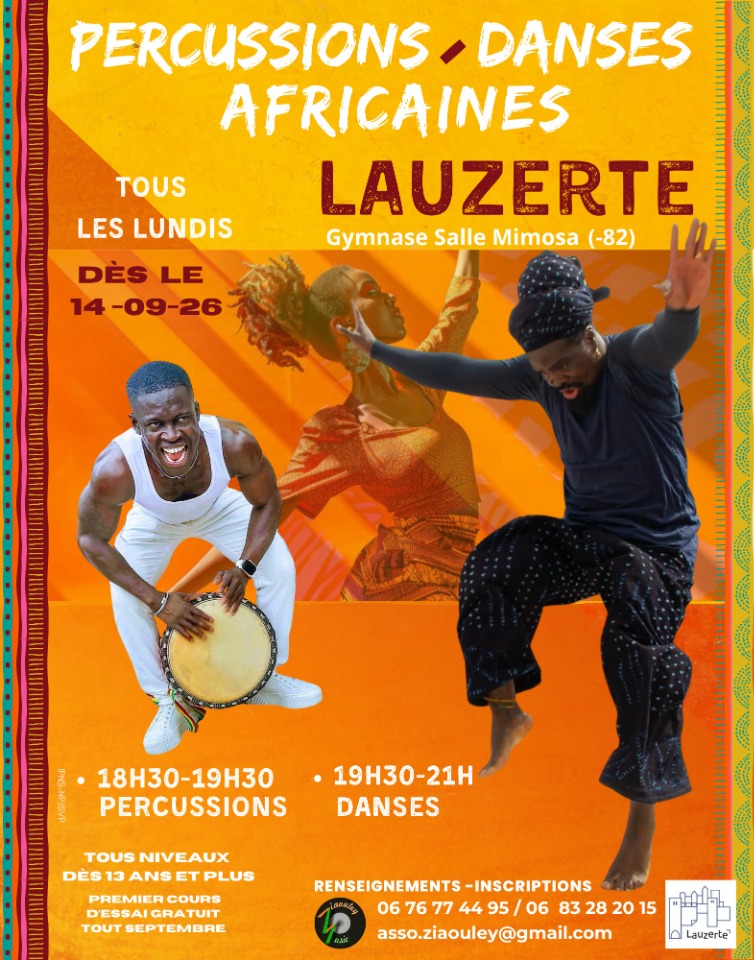 Cours de Percussions et de Danses Africaines - Lauzerte