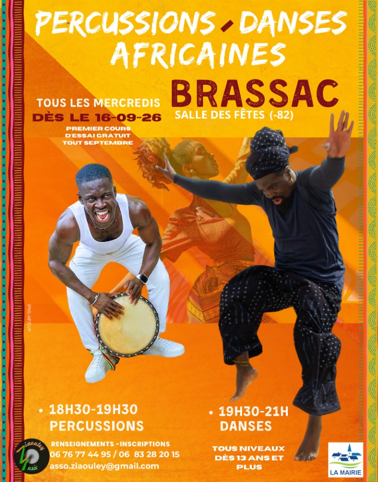 Cours de Percussions et de Danses Africaines - Brassac