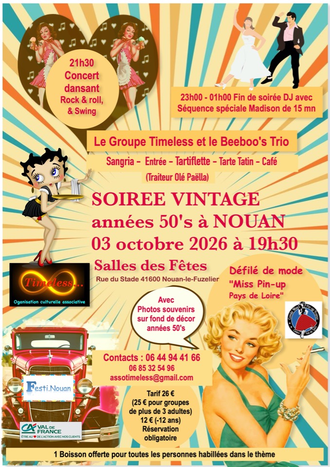 Soir&eacute;e vintage ann&eacute;es 50's &agrave; Nouan - Nouan-le-Fuzelier