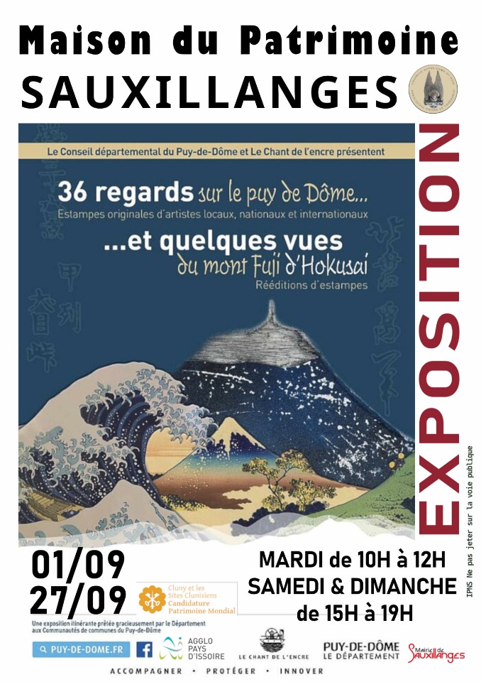 36 regards sur le Puy de D&ocirc;me et quelques vues du Mont Fuji d'Hokusi - Sauxillanges