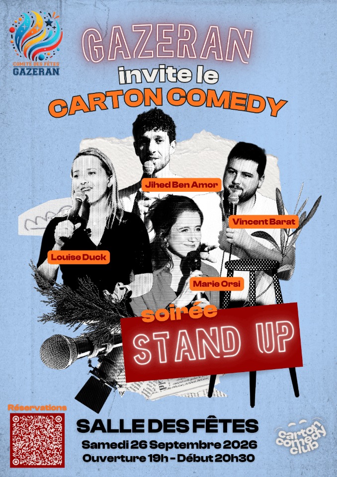 Gazeran Carton Comedy - Soir&eacute;e Stand-Up - 26 Septembre 2026 - Gazeran