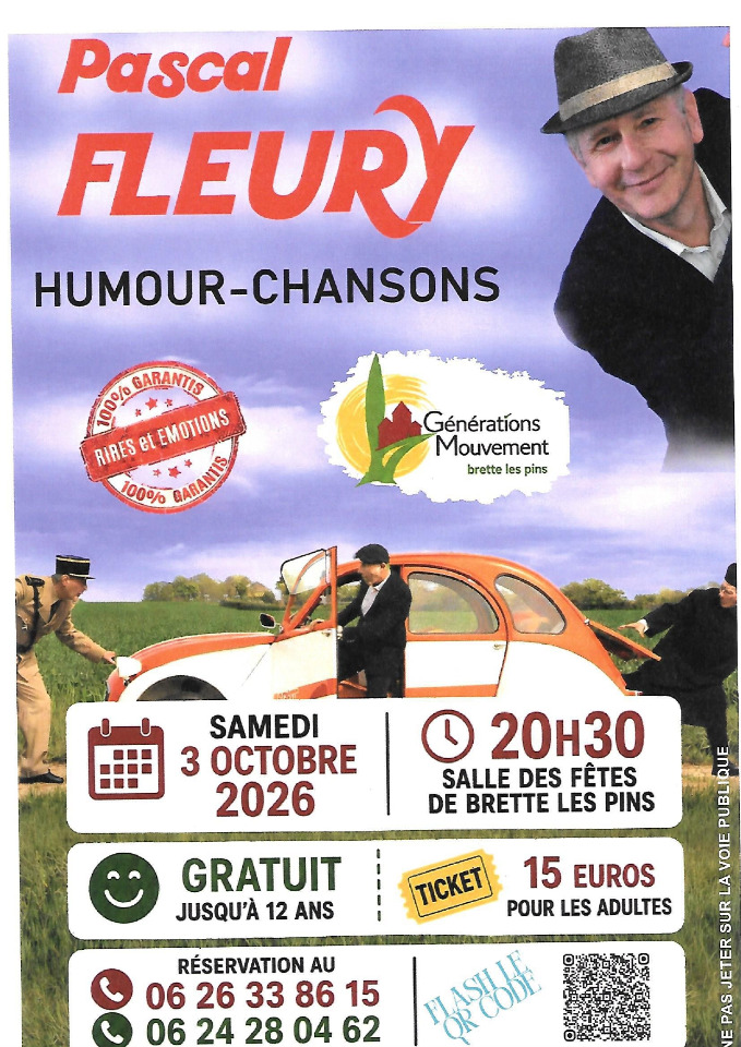 "Rires avant tout" spectacle Music'hall avec Pascal Fleury - Brette-les-Pins