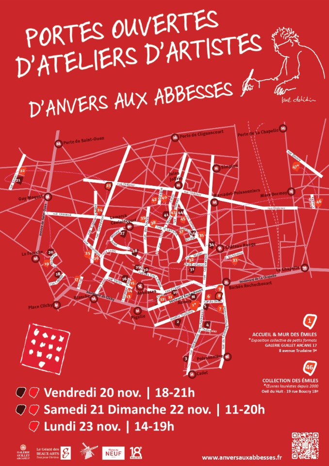 Plong&eacute;e dans les ateliers des artistes d'Anvers aux Abbesses - Paris