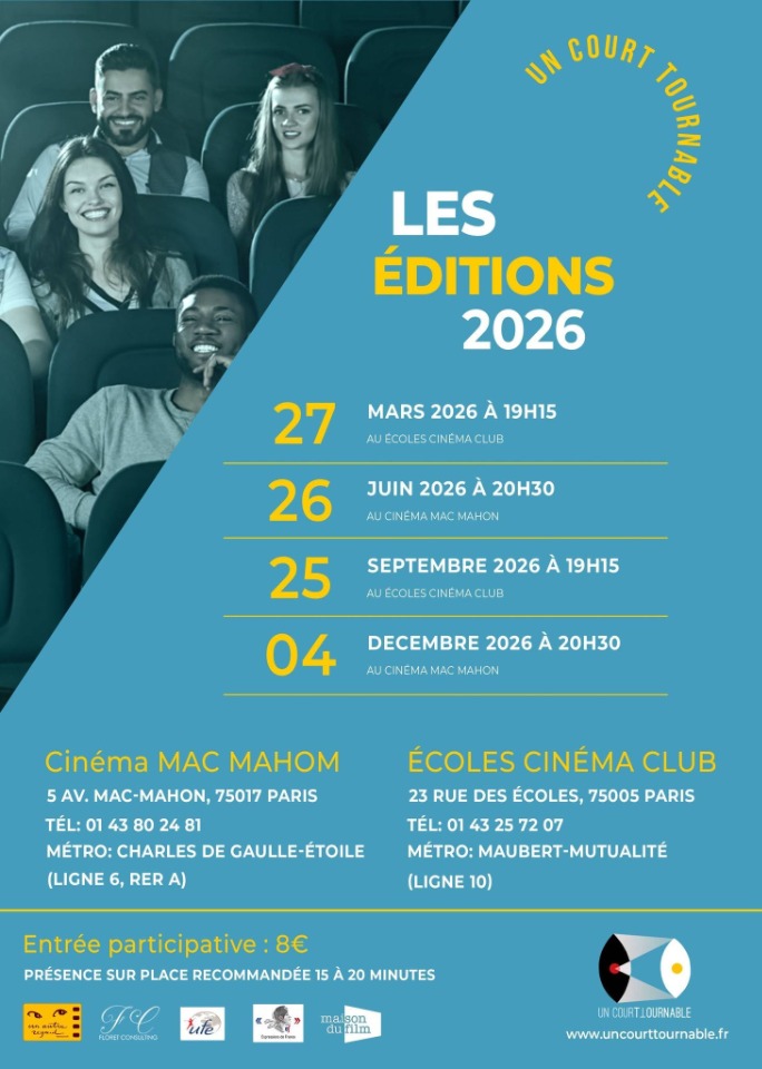 UN COURT TOURNABLE (2026) &ndash; Festival de courts m&eacute;trages - Paris