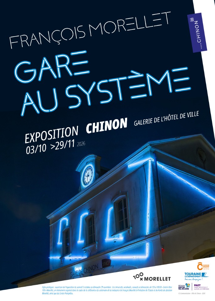 Gare au syst&egrave;me  - Fran&ccedil;ois Morellet - Chinon