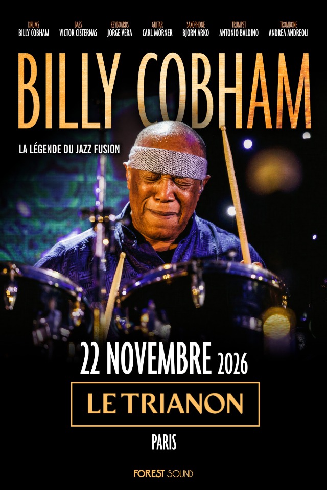 BILLY COBHAM signe son grand retour le dimanche 22 novembre au Trianon - Paris
