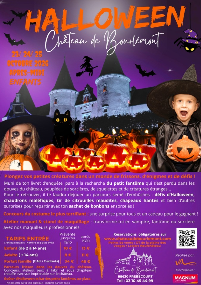 Halloween s&rsquo;invite au ch&acirc;teau de Bourl&eacute;mont &ndash; ENFANTS - Frebécourt