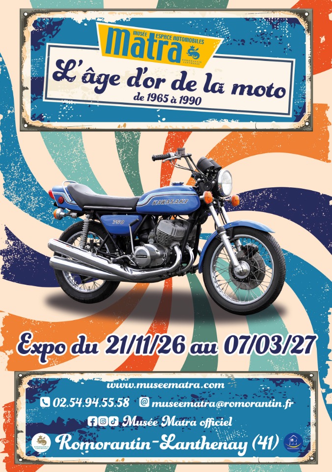 Exposition&nbsp;: L&rsquo;&acirc;ge d&rsquo;or de la moto (1965 &ndash; 1990) - Romorantin-Lanthenay