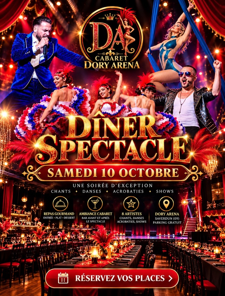 D&icirc;ner-spectacle cabaret R&ecirc;ve Rouge &agrave; Saverdun - Saverdun