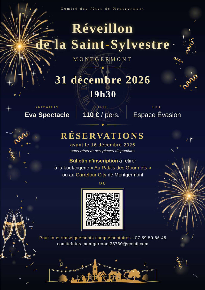 R&eacute;veillon de la Saint-Sylvestre 2026 - MONTGERMONT - Montgermont