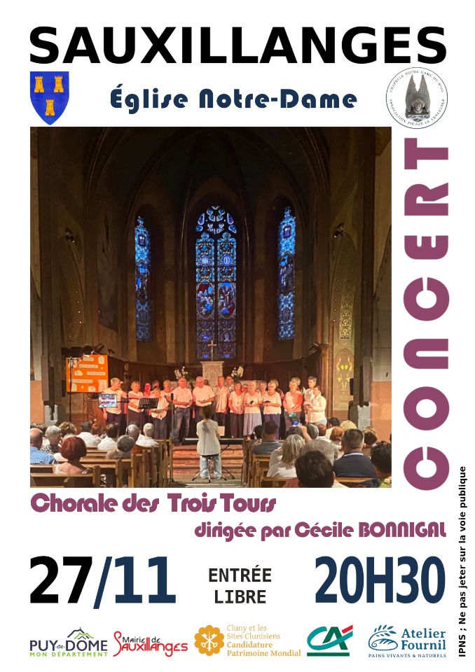 Concert de la chorale des Trois Tours - Sauxillanges
