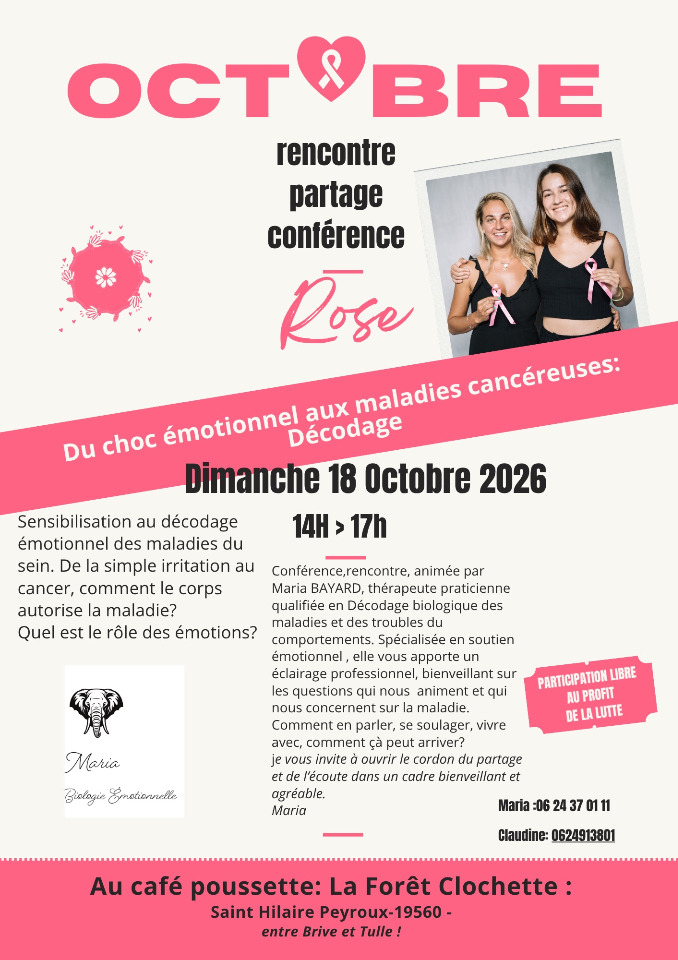Sensibilisation rencontre le smaladies du sein Octobre Rose - Saint-Hilaire-Peyroux