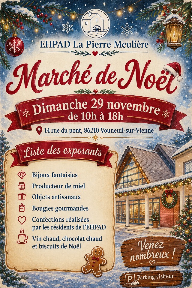 March&eacute; de No&euml;l EHPAD Pierre Meuli&egrave;re - Vouneuil-sur-Vienne