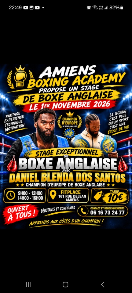 Stage de boxe anglaise par un champion d Europe  - Amiens
