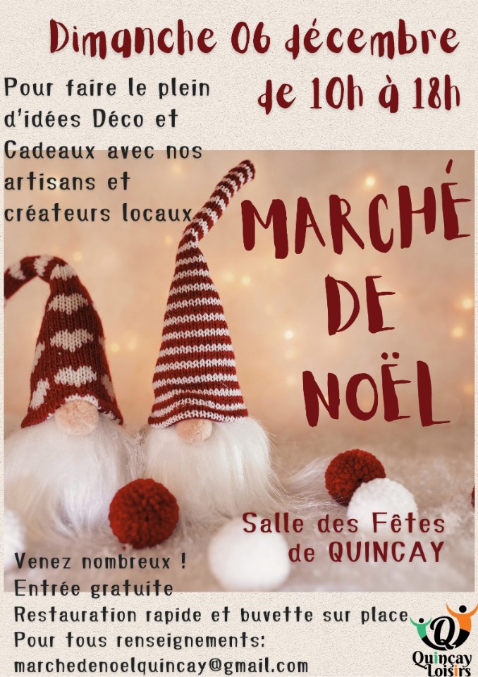 March&eacute; de No&euml;l 2026 de QUINCAY (86) - Quinçay