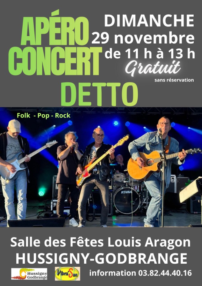 Ap&eacute;ro Concert avec le groupe DETTO  - Hussigny-Godbrange